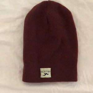 Maroon Hollister beanie